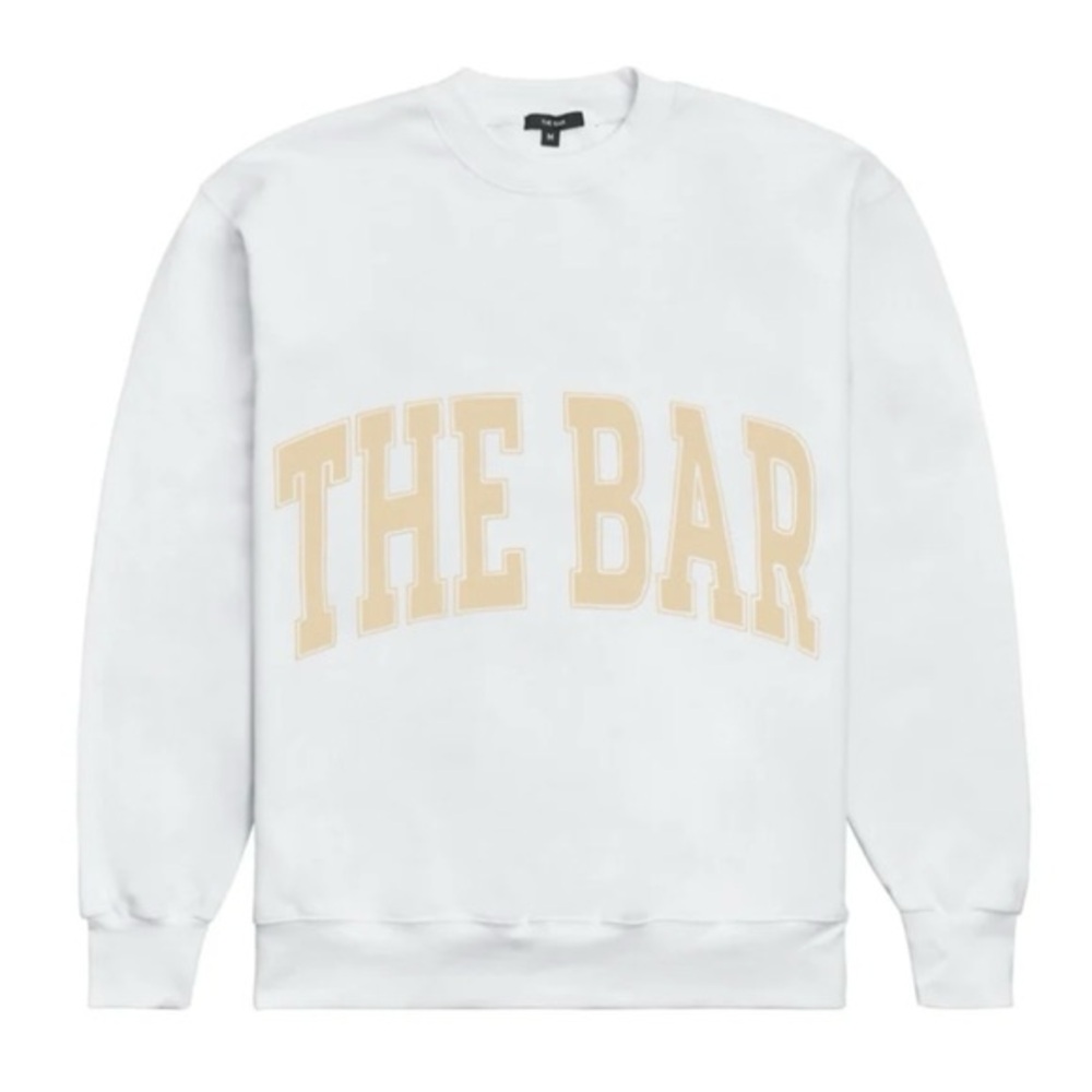 The Bar Varsity Sweatshirt White